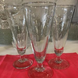 Set of 3 Vintage Princess House "Heritage" 10 oz. Pilsner / Parfait Glasses #442